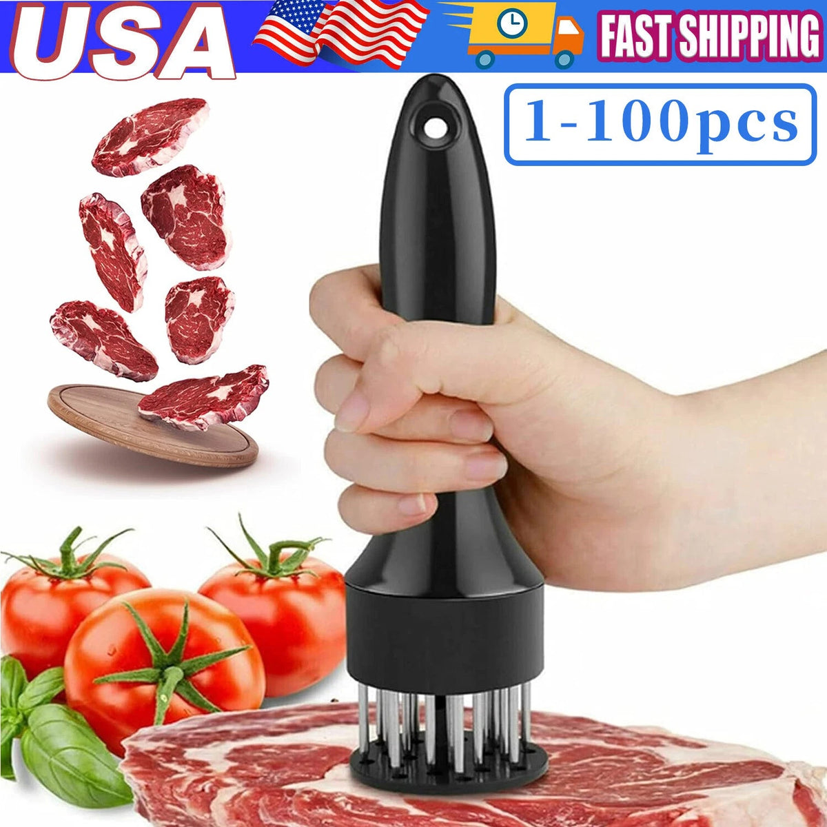 21-Pin Stainless Steel Meat Tenderizer
