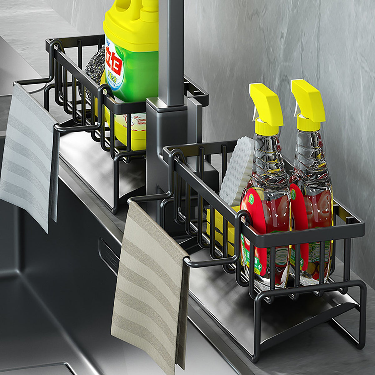 Self-Draining Kitchen Sink Caddy