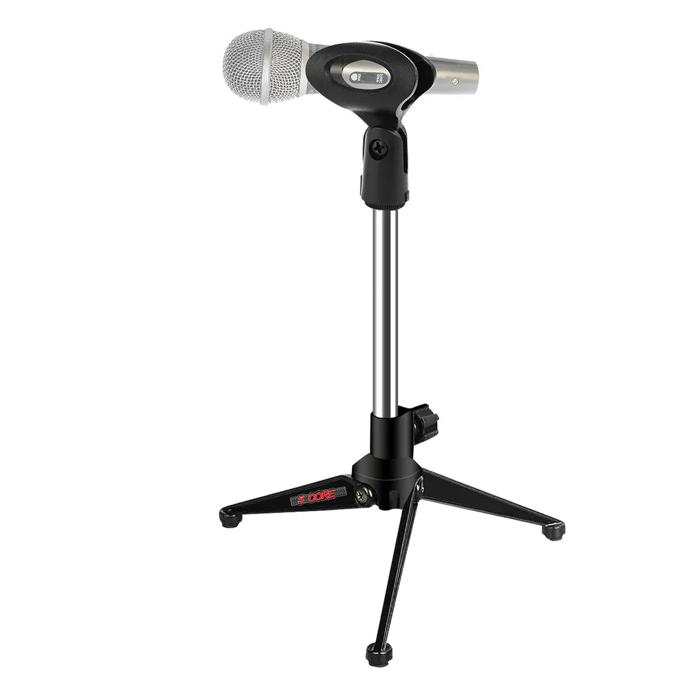 5 Core Adjustable Desktop Microphone Stand — Chrome