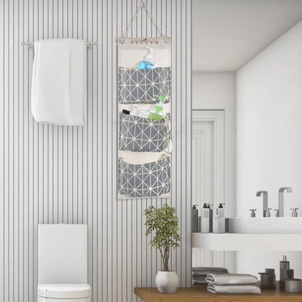 Three-Pocket Hanging Fabric Organizer