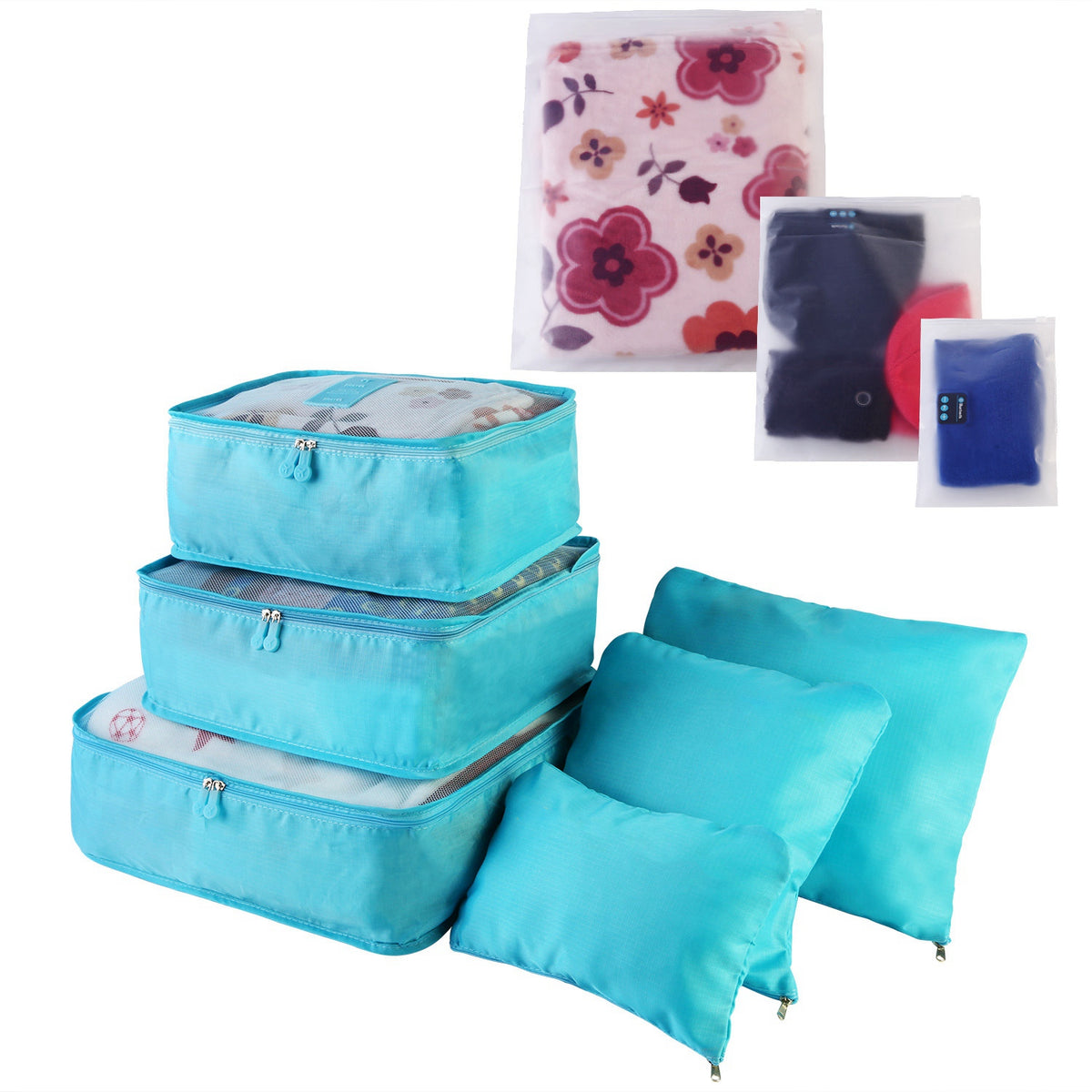 Travel Packing Cubes & Pouches — 9-Piece Set