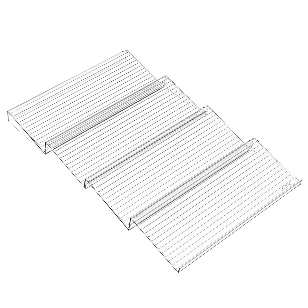 Clear Stepped Spice Racks — 4-Piece Set