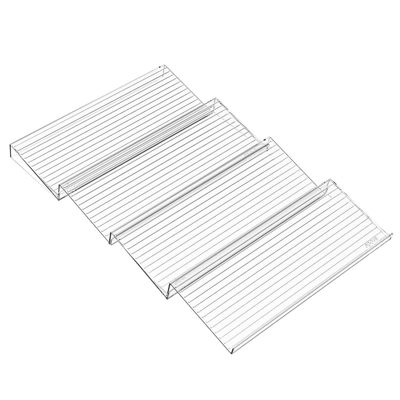 Clear Stepped Spice Racks — 4-Piece Set