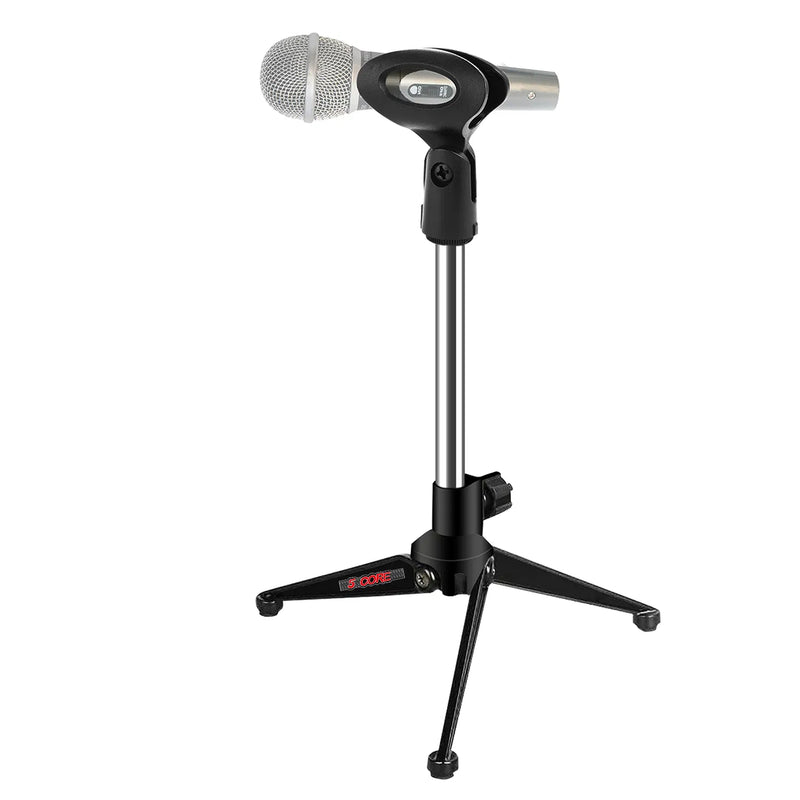 5 Core Adjustable Desktop Microphone Stand — Chrome