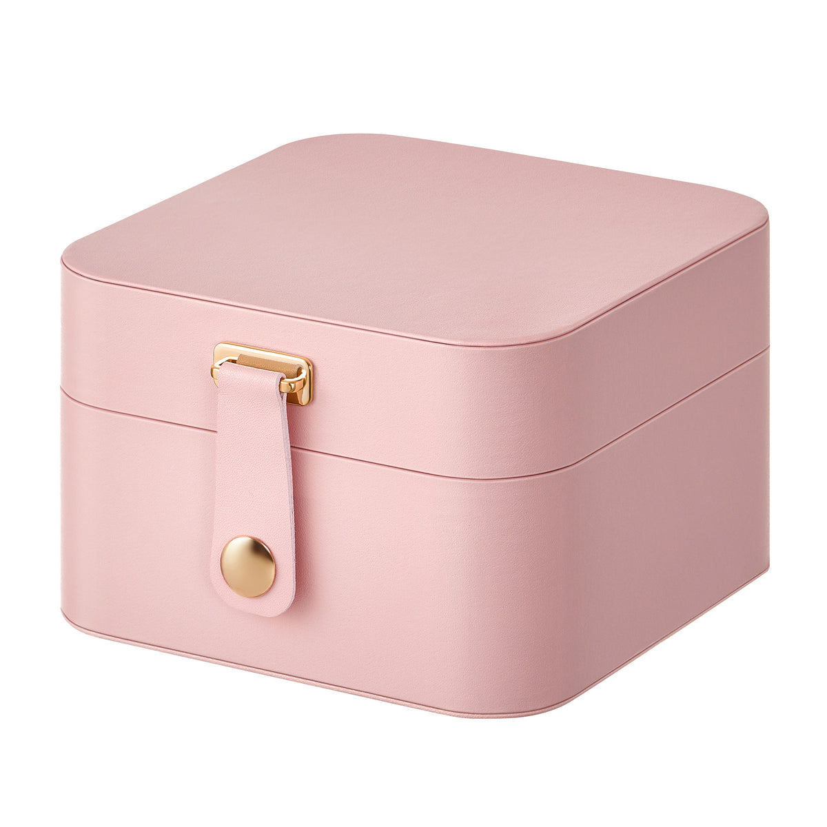 Two-Layer Travel Jewelry Case — Pink