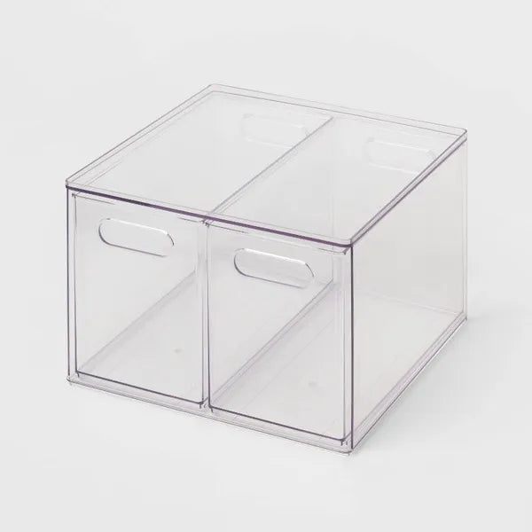 Clear Two-Drawer Organizer