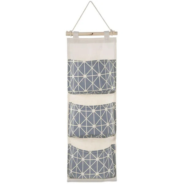 Three-Pocket Hanging Fabric Organizer