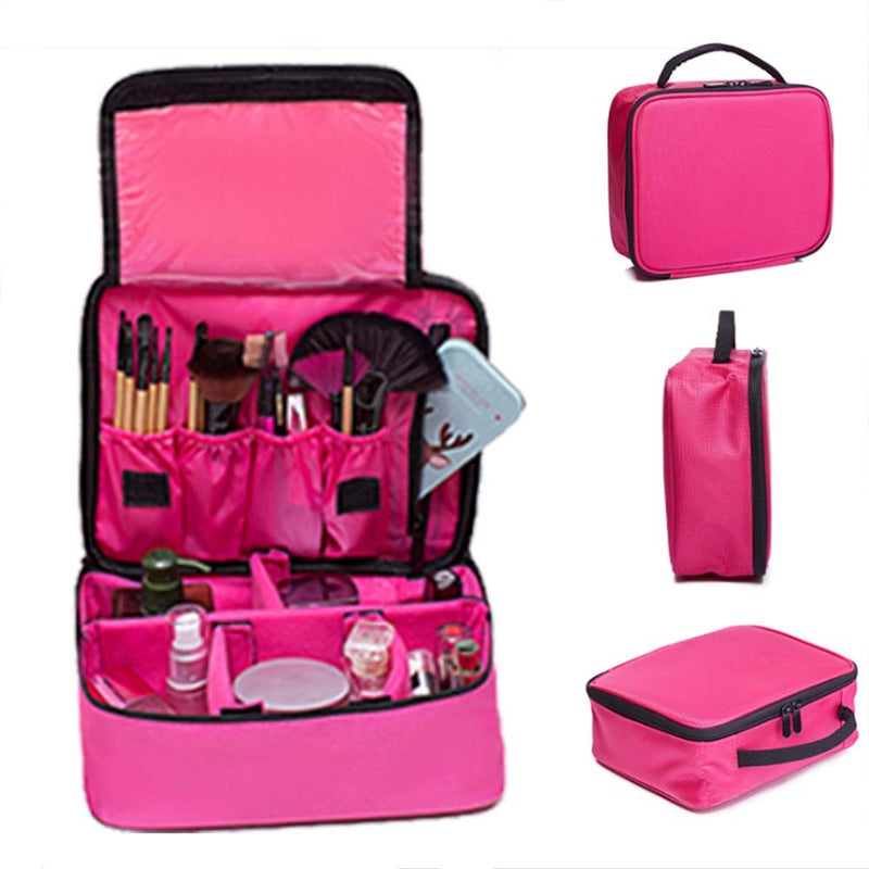 Travel Makeup Case with Adjustable Dividers
