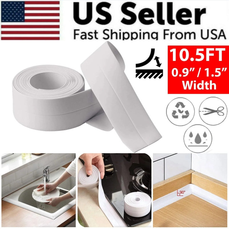 Self-Adhesive Sink & Bath Sealing Strip — 10.5 Feet