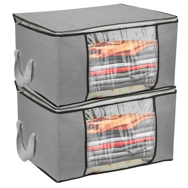 Large Foldable Clothes Storage Bags — Set of 2