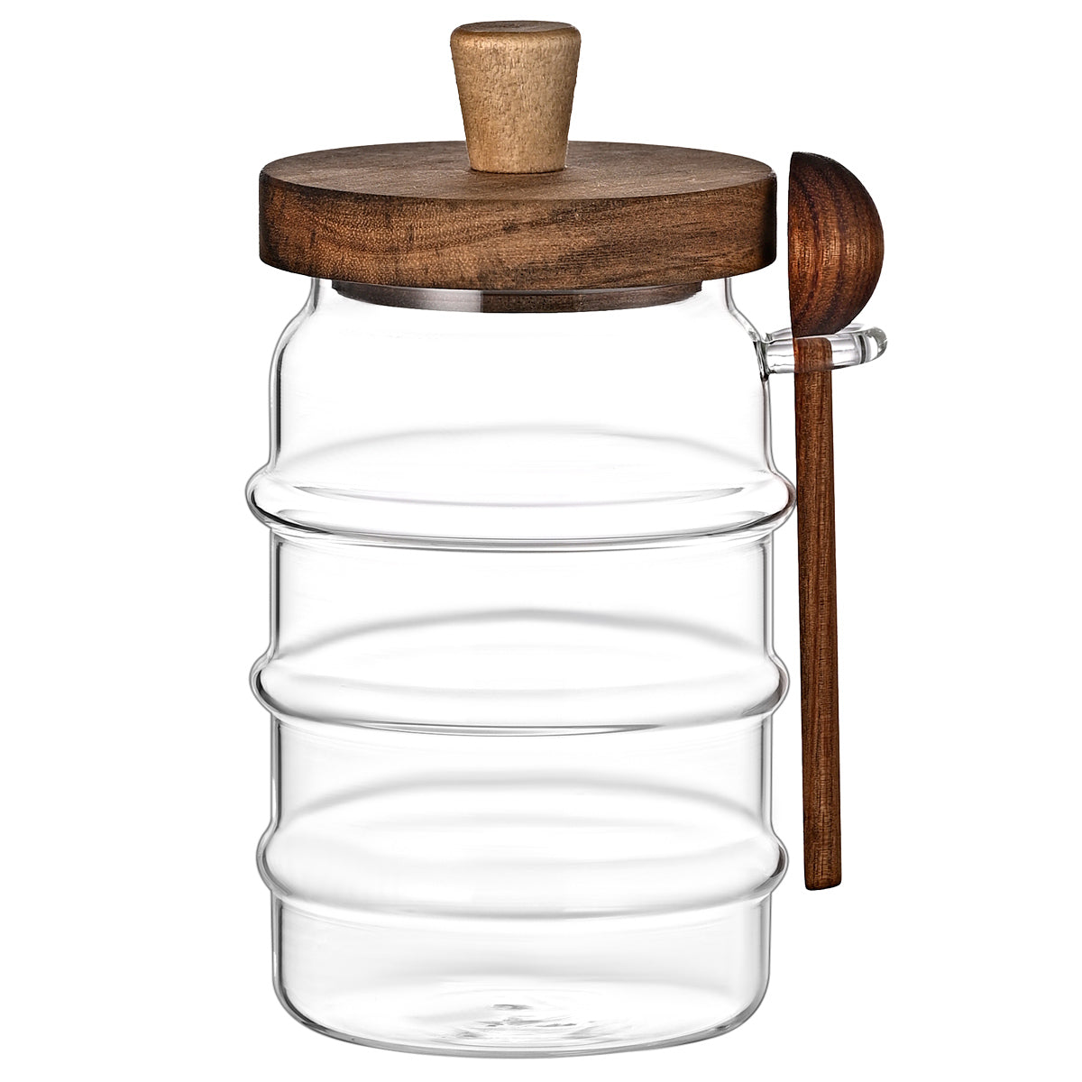 Glass Pantry Jar with Spoon — 25 oz
